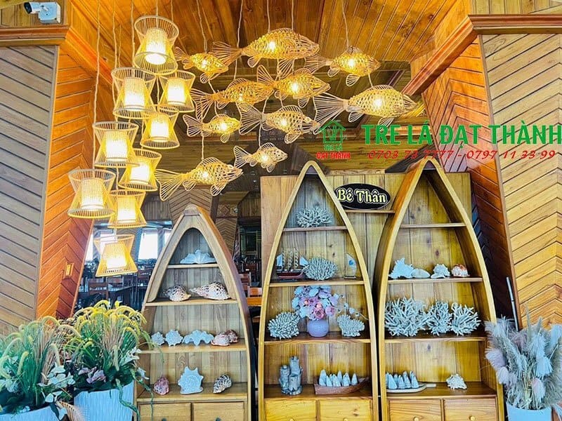 Đèn Cá Bằng Mây Tre Đan - DMT066